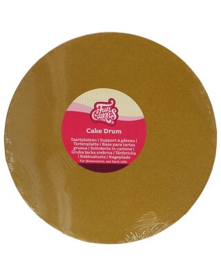 Funcakes Cake Drum Rond Glanzend Goud Ø 30 cm