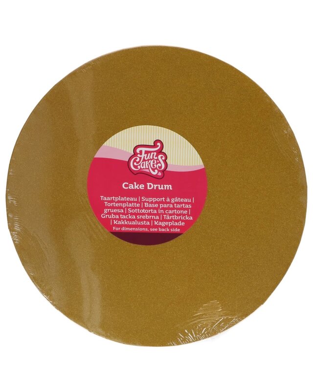Funcakes Cake Drum Rond Goud Ø 33 cm