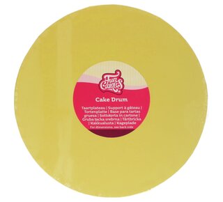 Funcakes Cake Drum Rond Pastel Geel Ø 30 cm