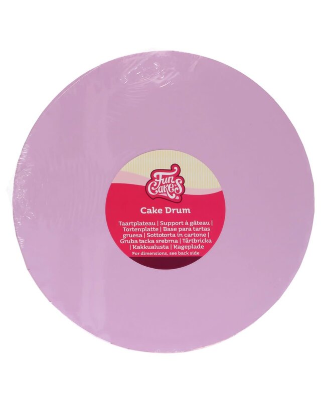 Funcakes Cake Drum Rond Pastel Paars Ø 25 cm