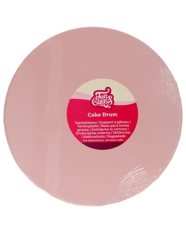 Funcakes Cake Drum Rond Pastel Roze Ø 30 cm