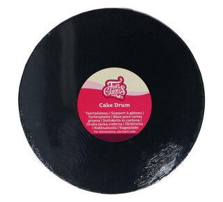 Funcakes Cake Drum Rond Zwart Ø 40 cm