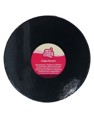 Funcakes Cake Drum Rond Zwart Ø 40 cm