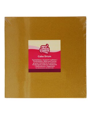 Funcakes FunCakes Cake Drum Vierkant 20cm Goud