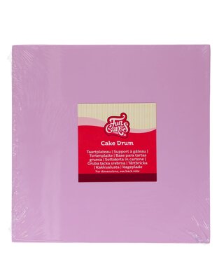 Funcakes Drum Vierkant pastel paars 25 cm