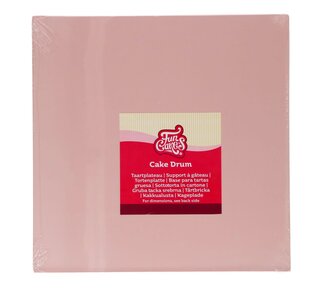 Funcakes Drum Vierkant pastel roze 25 cm