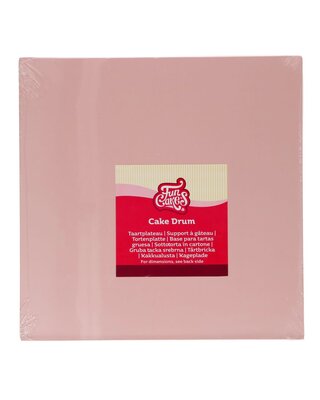 Funcakes Cake Drum Vierkant 30,5cm pastel roze