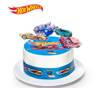 Taartdecoratie Sheets Hot Wheels Set/8