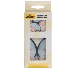 wilton Eetbare Papieren Decoraties Vlinders Pastel set/8