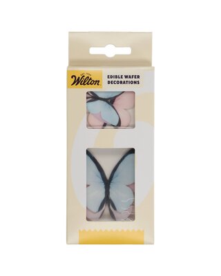 wilton Eetbare Papieren Decoraties Vlinders Pastel set/8