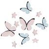 Eetbare Papieren Decoraties Bloemen & Vlinders Pastel Roze set/30