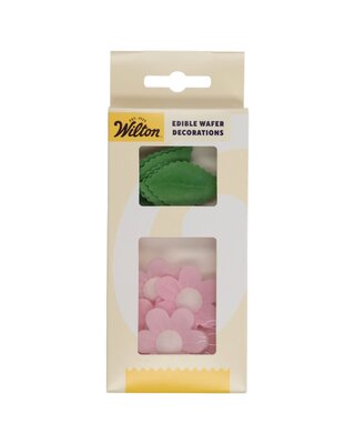 Funcakes Eetbare Papieren Decoraties Bloemen & Bladeren Roze set/11