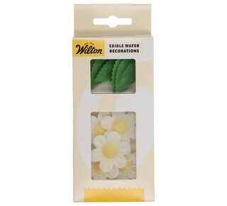 wilton Eetbare Papieren Decoraties Bloemen & Bladeren Wit set/11