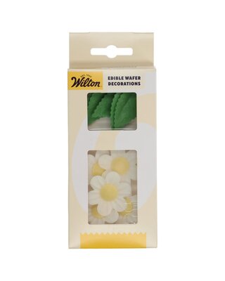 wilton Eetbare Papieren Decoraties Bloemen & Bladeren Wit set/11