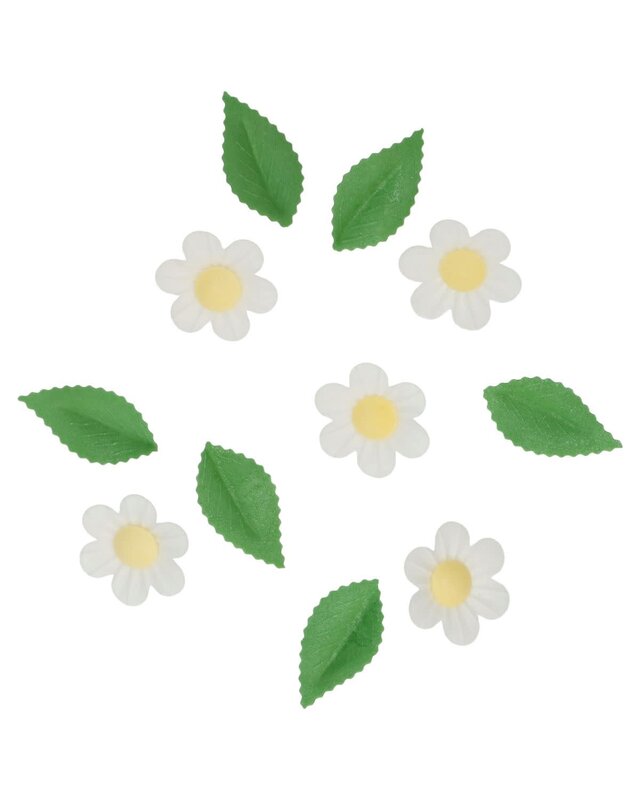 wilton Eetbare Papieren Decoraties Bloemen & Bladeren Wit set/11