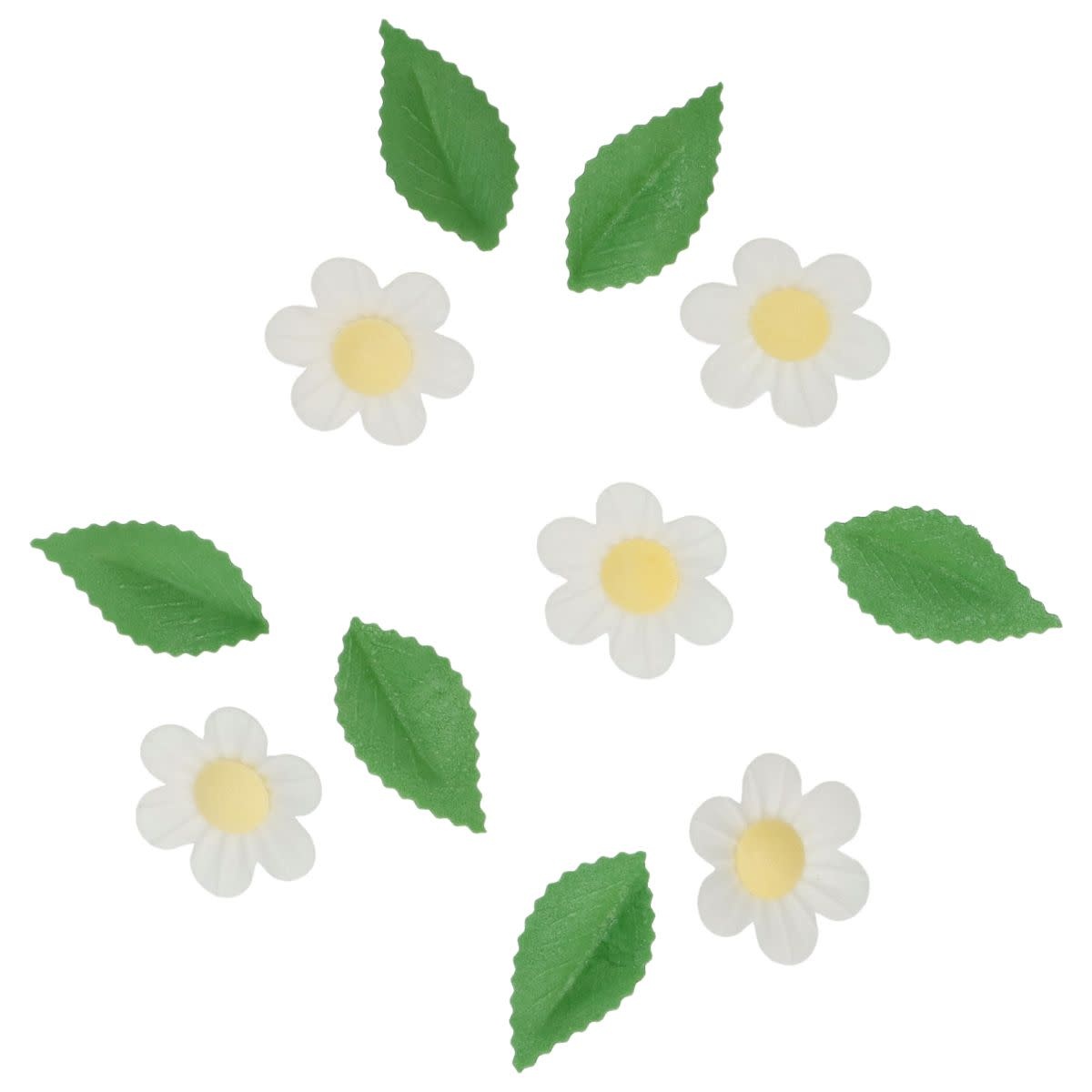 wilton Eetbare Papieren Decoraties Bloemen & Bladeren Wit set/11