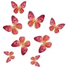 Eetbare Papieren Decoraties Vlinders Omre Roze set/8
