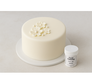 Taartdecoratief Witte kleurstof ( E170 gel )50 gram