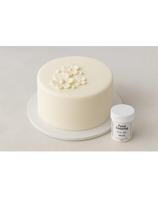 Taartdecoratief Witte kleurstof ( E170 gel )50 gram