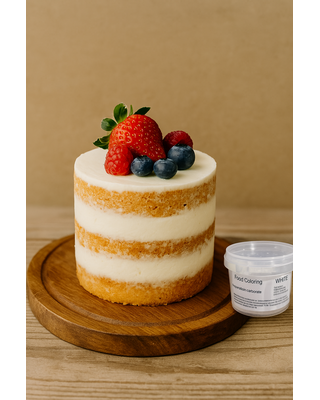 Taartdecoratief E170 white powder / E170 witte kleurpoeder