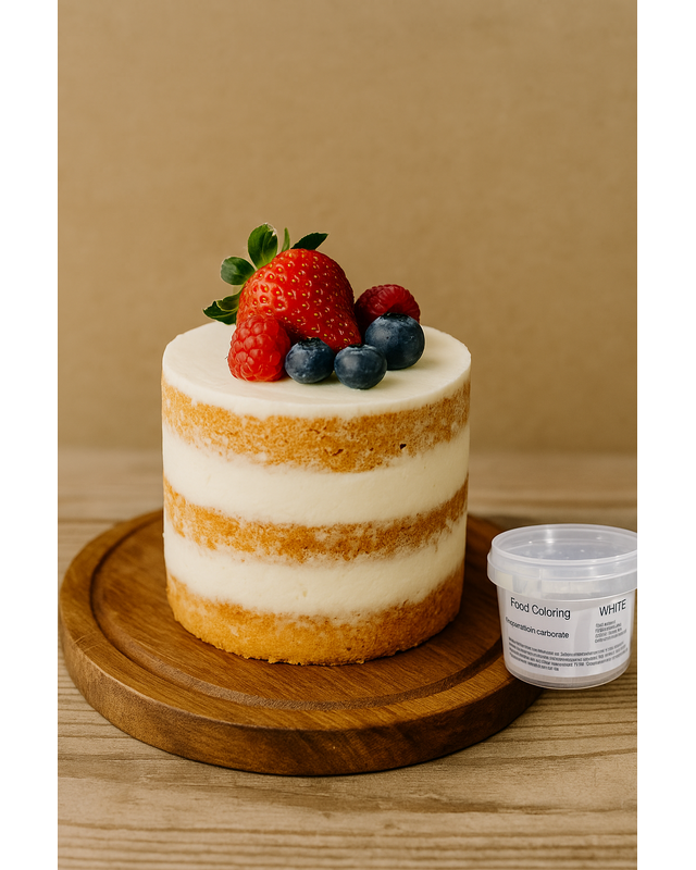 Taartdecoratief E170 white powder / E170 witte kleurpoeder