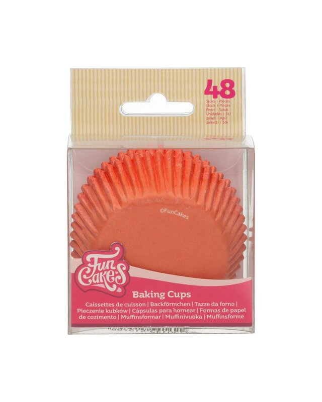 Funcakes FunCakes Cupcakevormpjes Oranje pk/48