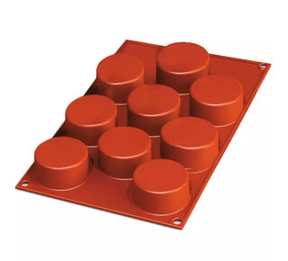 silikomart Siliconen Bakvorm Cilinder (9x) Ø5x2,7cm