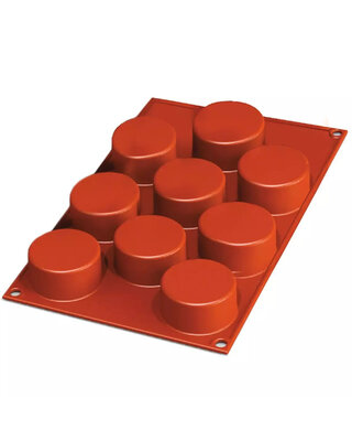 silikomart Siliconen Bakvorm Cilinder (9x) Ø5x2,7cm