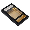 Chocoladeletter doos zwart goud CLD