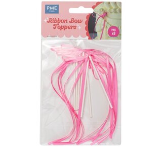 PME PME Taarttopper Bow Roze 8st.