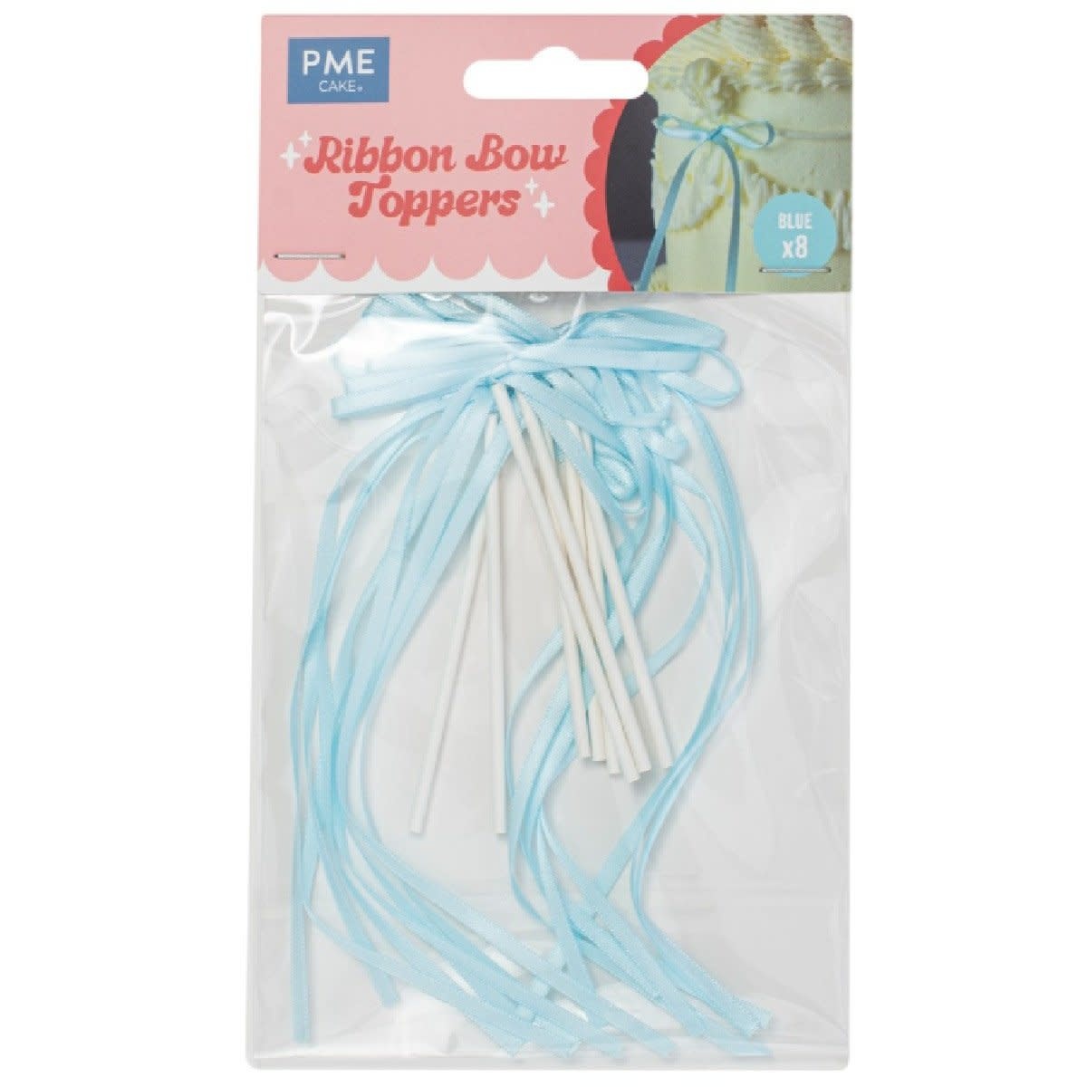 PME PME Taarttopper Bow blauw 8st.