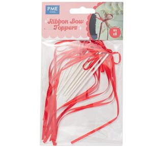 PME PME Taarttopper Lintstrik Rood 8st.