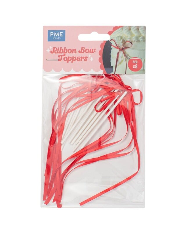 PME PME Taarttopper Bow Rood 8st.