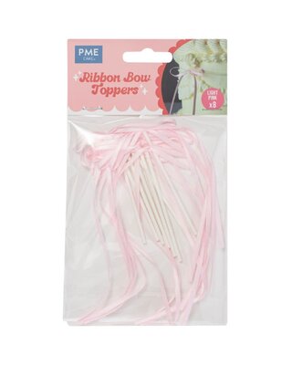 PME PME Taarttopper Lintstrik licht roze 8st.