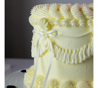 PME PME Taarttopper Lintstrik wit  8st.