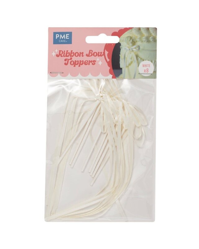 PME PME Taarttopper Bow wit  8st.