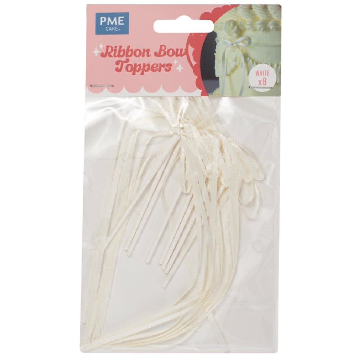 PME PME Taarttopper Bow wit  8st.