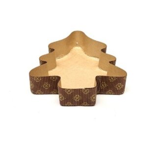 Bakvorm Karton Kerstboom 16x14x3,5cm (per stuk)