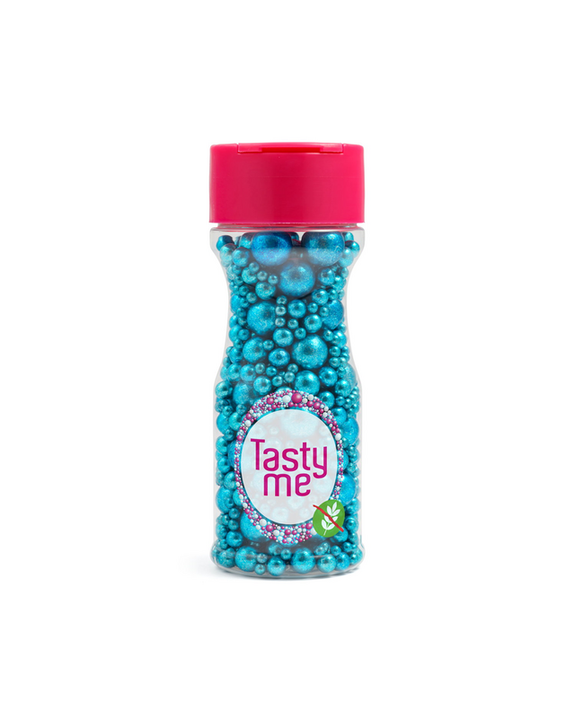tastyme Metallic Pearls Sprinkles mix Blue 75g - glutenvrij
