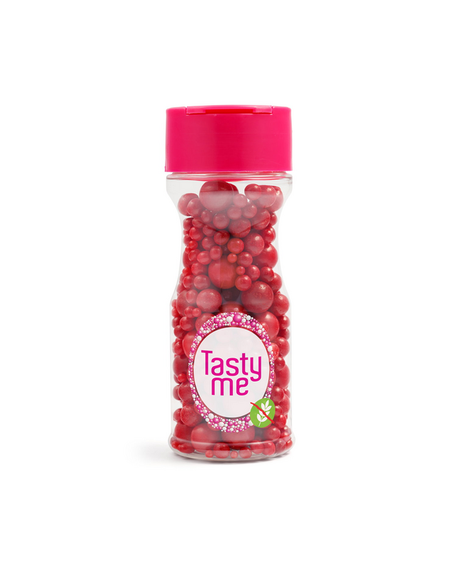 tastyme Suikerparels  Sprinkles mix rood 70g - glutenvrij