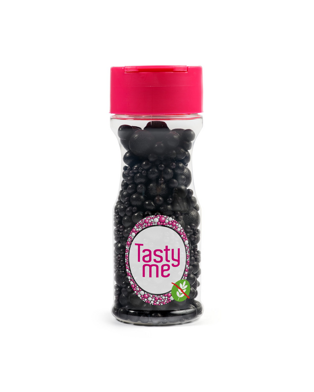 tastyme Suiker Parels  Sprinkles mix zwart 70g - glutenvrij