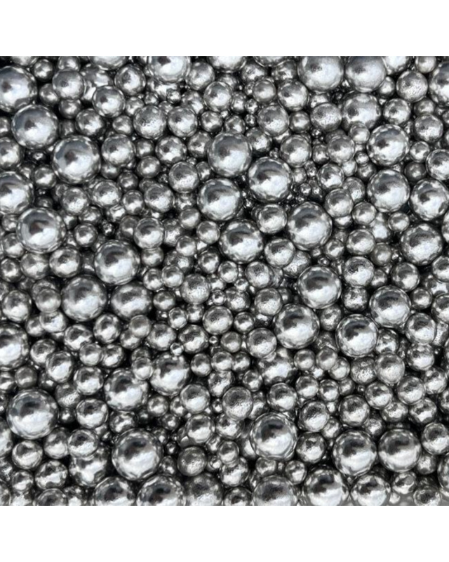 tastyme Metallic Pearls Sprinkles mix Zilver 75g - glutenvrij