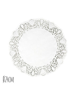 Taartrand Ø24cm Wit 250 stuks