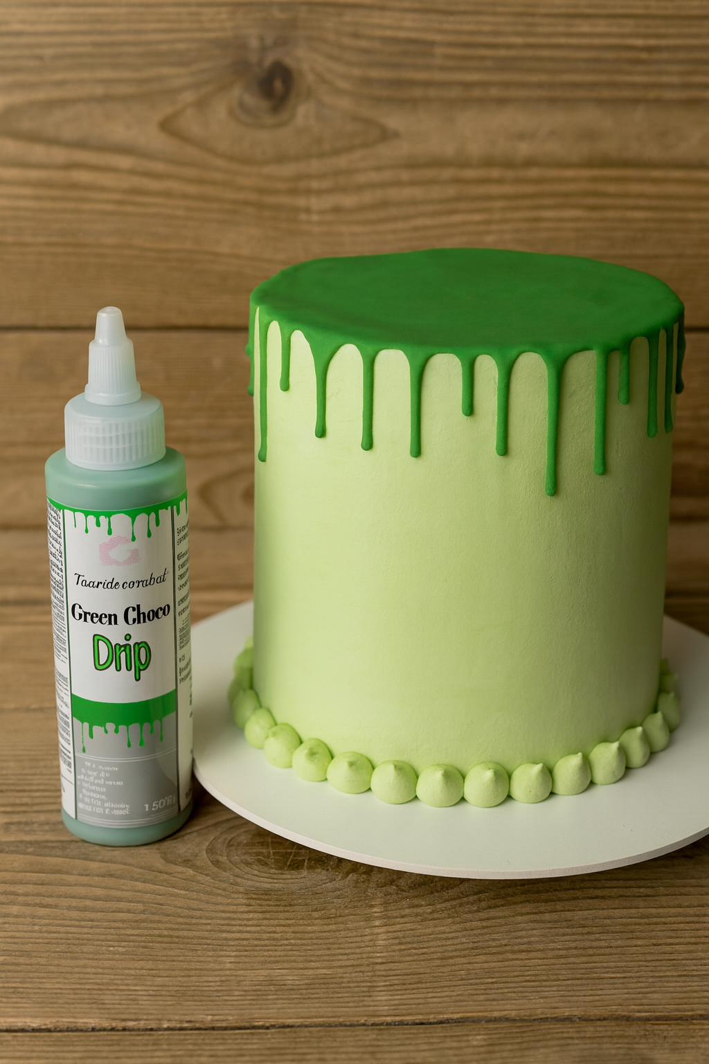 Taartdecoratief drip it groen 120gr