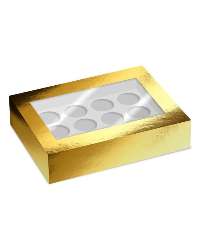 Simply Making Simply Making Cupcake Box Venster Goud Metallic 12 pk/2