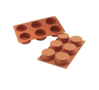 silikomart Silikomart Siliconen Bakvorm Cilinder (6x) Ø7x3,5cm