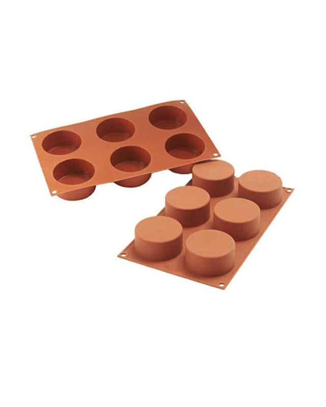 silikomart Silikomart Siliconen Bakvorm Cilinder (6x) Ø7x3,5cm