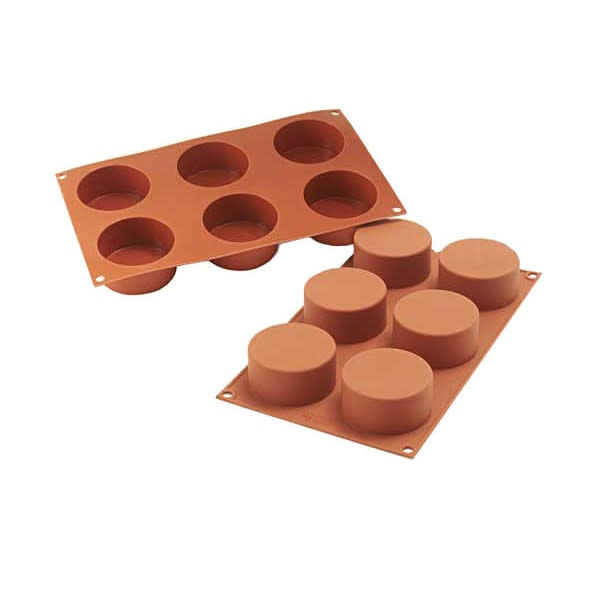 silikomart Silikomart Siliconen Bakvorm Cilinder (6x) Ø7x3,5cm