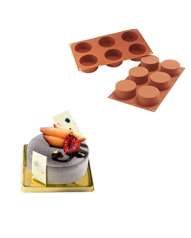 silikomart Silikomart Siliconen Bakvorm Cilinder (6x) Ø7x3,5cm