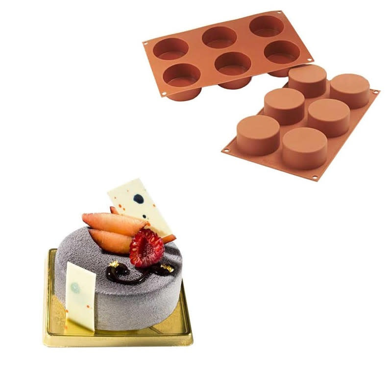 silikomart Silikomart Siliconen Bakvorm Cilinder (6x) Ø7x3,5cm